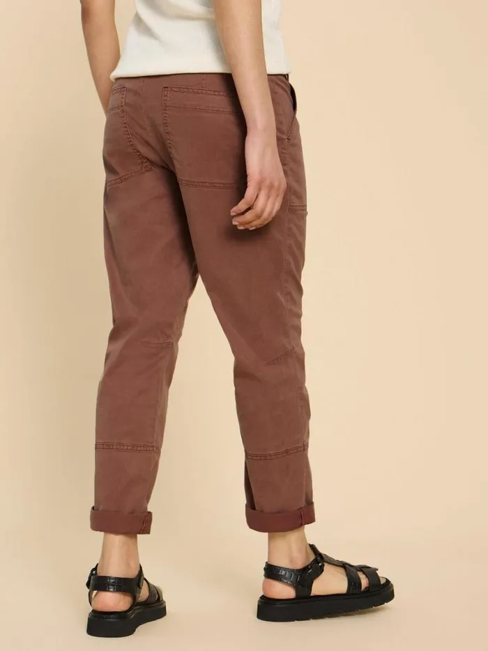 White Stuff TROUSERS Blaire Cotton Blend Trouser Dark Tan 8211 Women White Stuff TROUSERS Blaire Cotton Blend Trouser Dark Tan 8211 Women