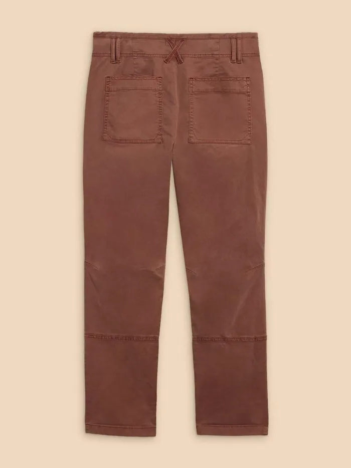 White Stuff TROUSERS Blaire Cotton Blend Trouser Dark Tan 8211 Women White Stuff TROUSERS Blaire Cotton Blend Trouser Dark Tan 8211 Women