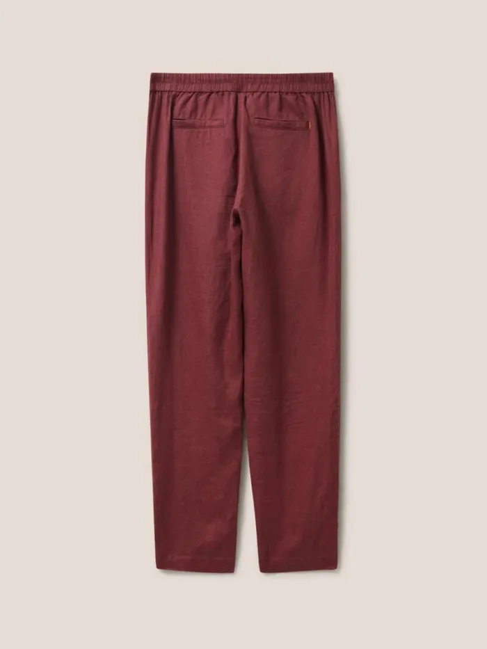 White Stuff TROUSERS Rowena Linen Trouser Dk Plum 8211 Women