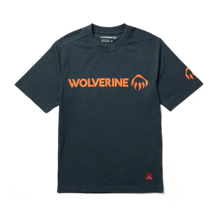 Wolverine Modern Fit Short Sleeve Graphic Tee Dark Navy Heatherhv Orange Men TShirts Wolverine Modern Fit Short Sleeve Graphic Tee Dark Navy Heatherhv Orange Men TShirts