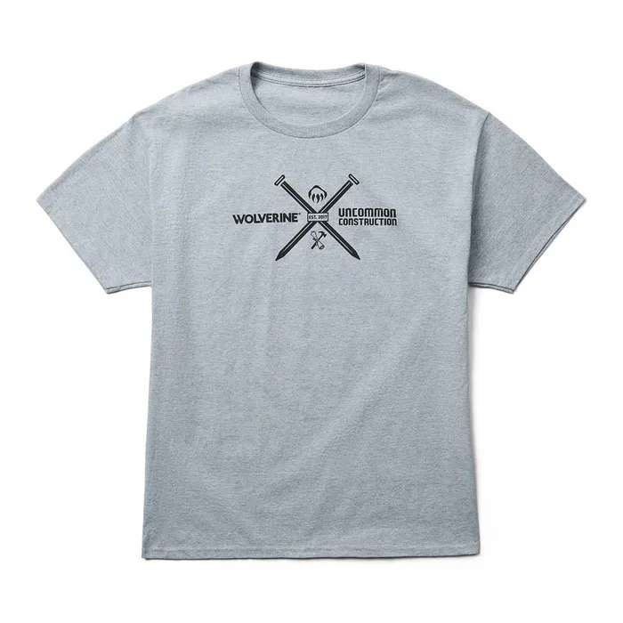 Wolverine UnCommon Construction Collection ndash Short Sleeve Graphic Tee Grey Heather Men TShirts Wolverine UnCommon Construction Collection ndash Short Sleeve Graphic Tee Grey Heather Men TShirts