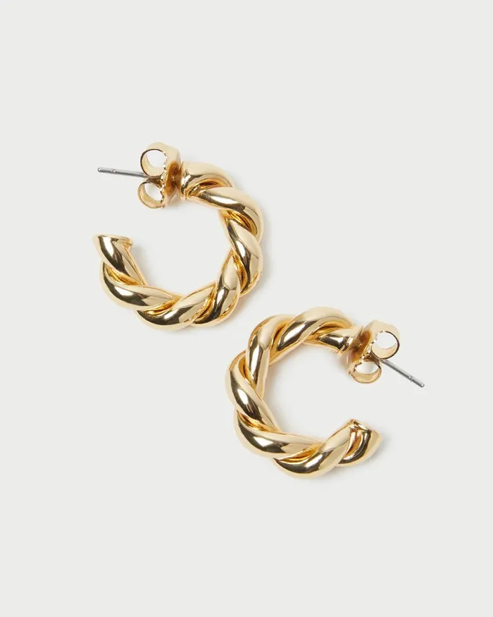 Women Accessories Loeffler Randall Atlas Gold Twisted Hoop Earrings L Jewelry L Accessories