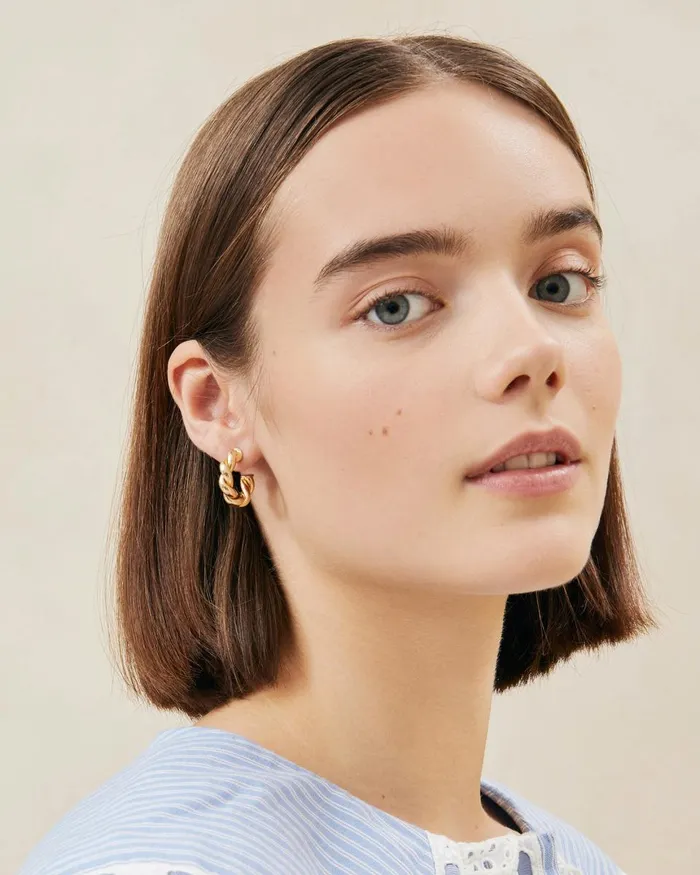 Women Accessories Loeffler Randall Atlas Gold Twisted Hoop Earrings L Jewelry L Accessories
