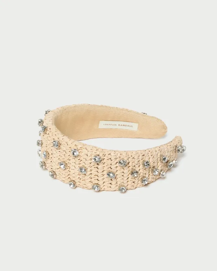 Women Accessories Loeffler Randall Bellamy NaturalCrystal Puffy Headband I Hair Accessories I Accessory