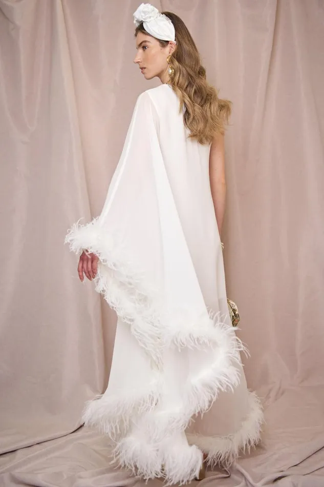 Women Bridal RIXO Liza Ivory Feathers Women Bridal RIXO Liza Ivory Feathers