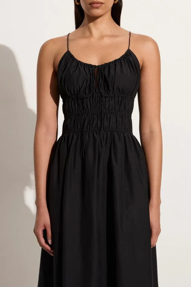 Women Carinna Midi Dress Black 8211 Final Sale Faithfull The Brand Dresses Women Carinna Midi Dress Black 8211 Final Sale Faithfull The Brand Dresses
