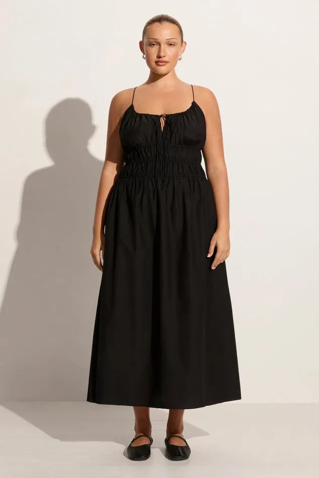 Women Carinna Midi Dress Black 8211 Final Sale Faithfull The Brand Dresses Women Carinna Midi Dress Black 8211 Final Sale Faithfull The Brand Dresses