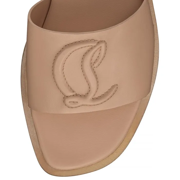 Women CL Mule Mules 8211 Calf Leather 8211 Leche Beige Christian Louboutin Sandals and Slides