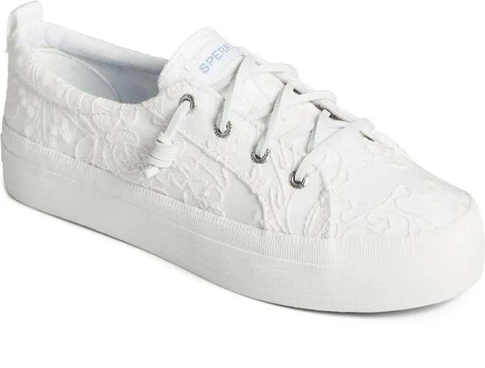 Women Crest Vibe Platform Lace Platform Sneaker White Sperry Sneakers
