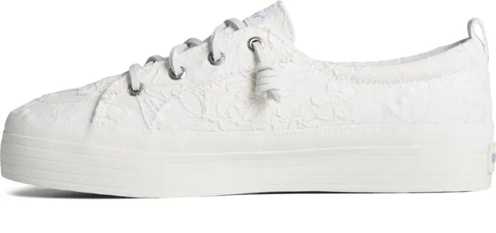 Women Crest Vibe Platform Lace Platform Sneaker White Sperry Sneakers