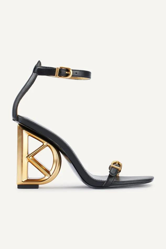 Women Donna Karan Heels And Wedges DK ANKLE STRAP SANDAL Black