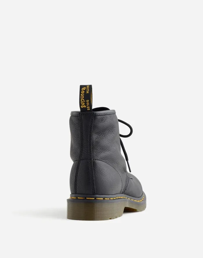 Women Dr Martens 101 Boots In Leather Black Virginia Madewell Boots