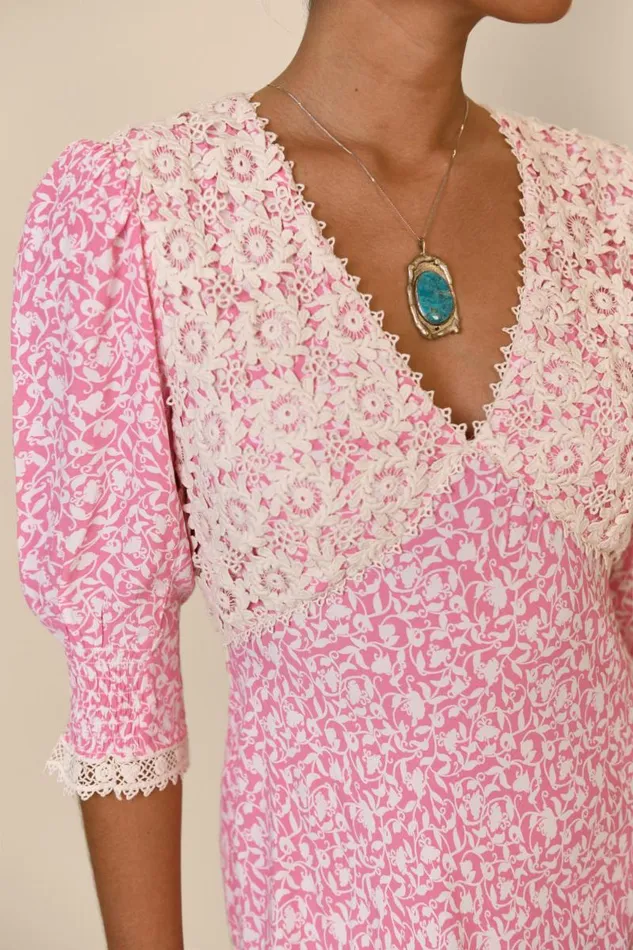 Women Dresses RIXO Olga Lily Trail Pink Women Dresses RIXO Olga Lily Trail Pink