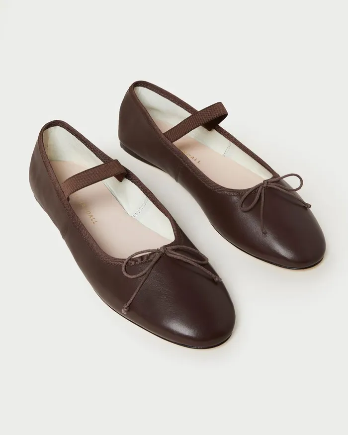 Women Flats and Loafers Loeffler Randall Leonie Chocolate Ballet Flat I Flats And Mules I Footwear