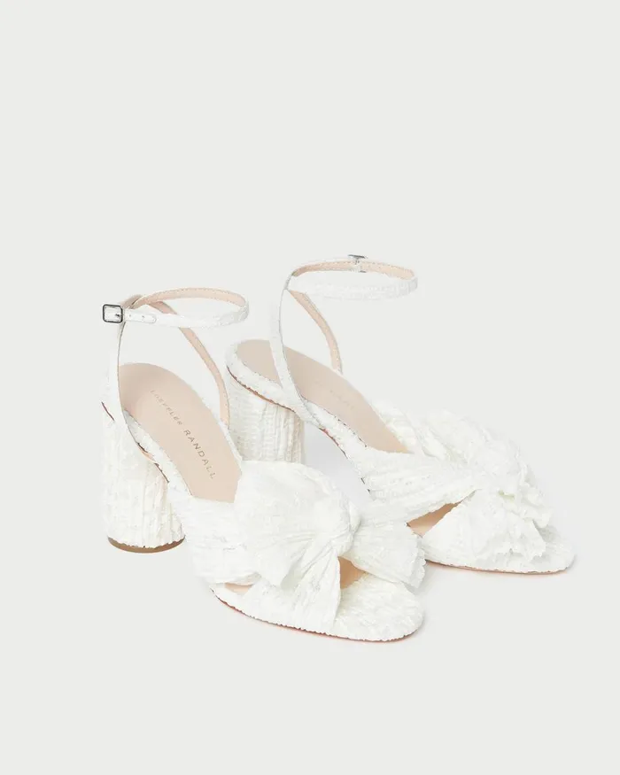 Women Heeled Sandals Loeffler Randall Camellia White Lace Bow Heel L Heeled Sandals L Footwear