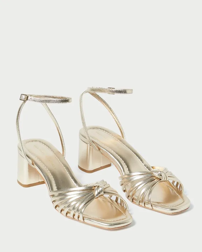 Women Heeled Sandals Loeffler Randall Olivia Champagne Knot MidHeel Sandal L Heeled Sandals L Footwear
