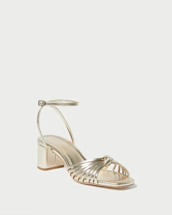 Women Heeled Sandals Loeffler Randall Olivia Champagne Knot MidHeel Sandal L Heeled Sandals L Footwear