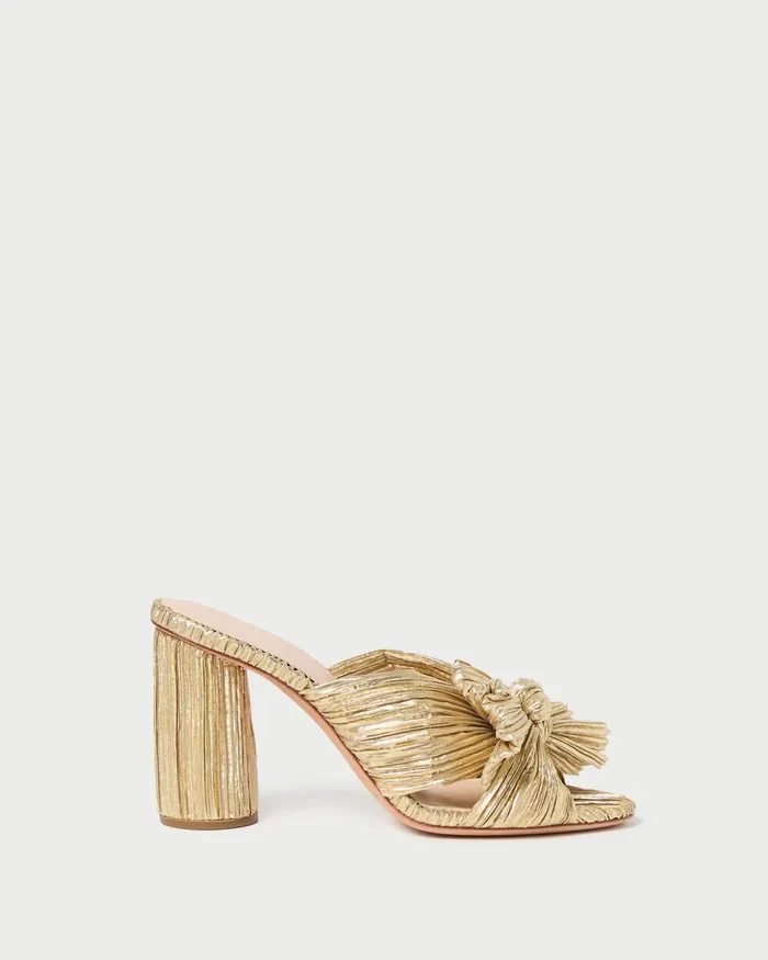 Women Heeled Sandals Loeffler Randall Penny Bow Sandal Gold