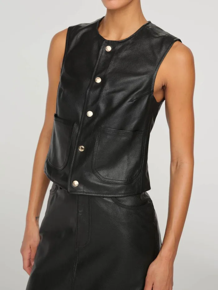 Women Leather Vest DL1961 ReadyToWear
