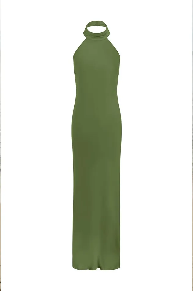 Women Maxi Dresses Runaway The Label BRIGITTE MAXI DRESS Olive