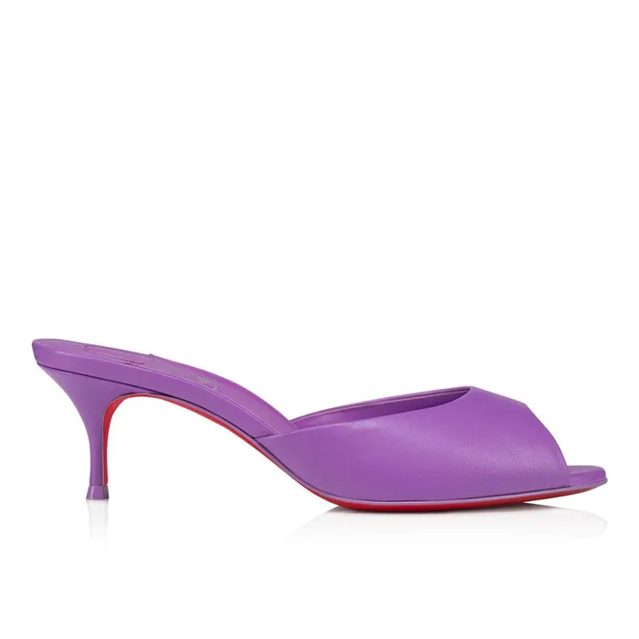 Women Me Dolly 55 Mm Mules 8211 Nappa Leather 8211 Frou Frou Purple Christian Louboutin Sandals and Slides
