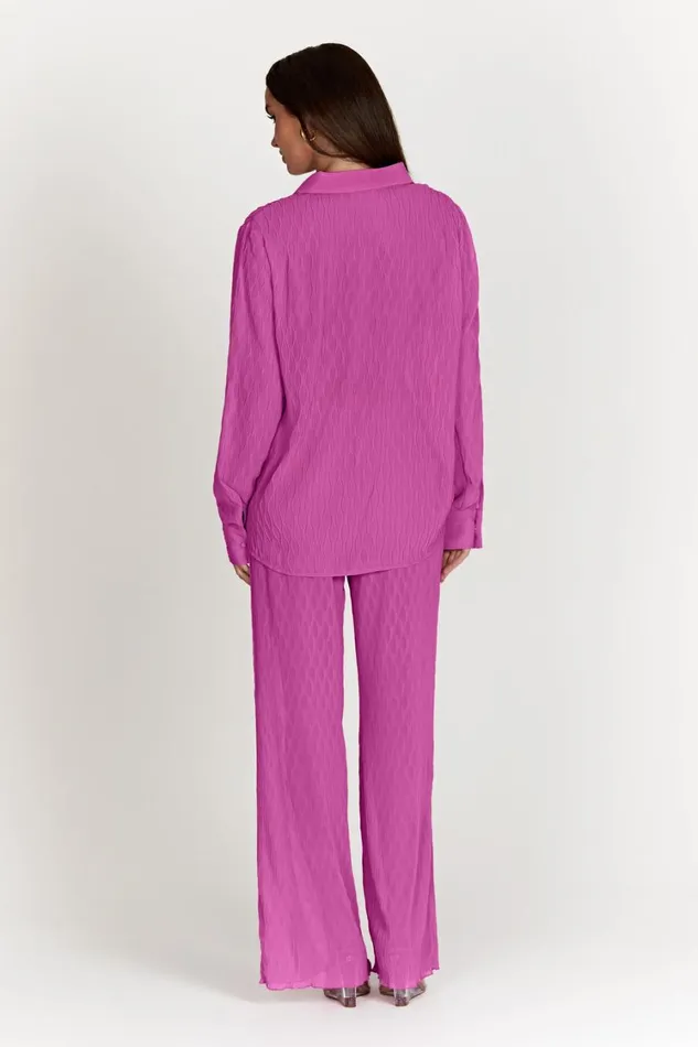 Women Meshki Bottoms Karla Wave Pleat Pant 8211 Rose Pink Women Meshki Bottoms Karla Wave Pleat Pant 8211 Rose Pink