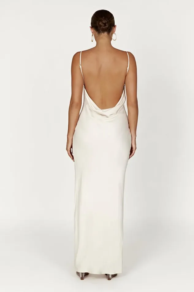 Women Meshki Dresses Jade Cowl Neck Backless Maxi Dress 8211 Bone Women Meshki Dresses Jade Cowl Neck Backless Maxi Dress 8211 Bone