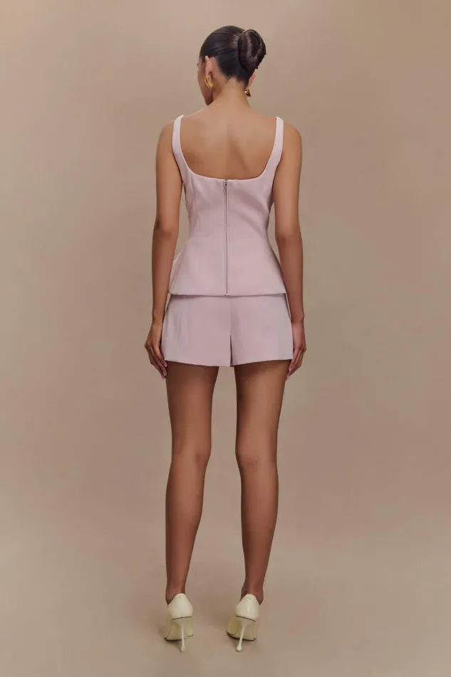 Women Meshki Tops Korrie Suiting Peplum Top 8211 Powder Pink