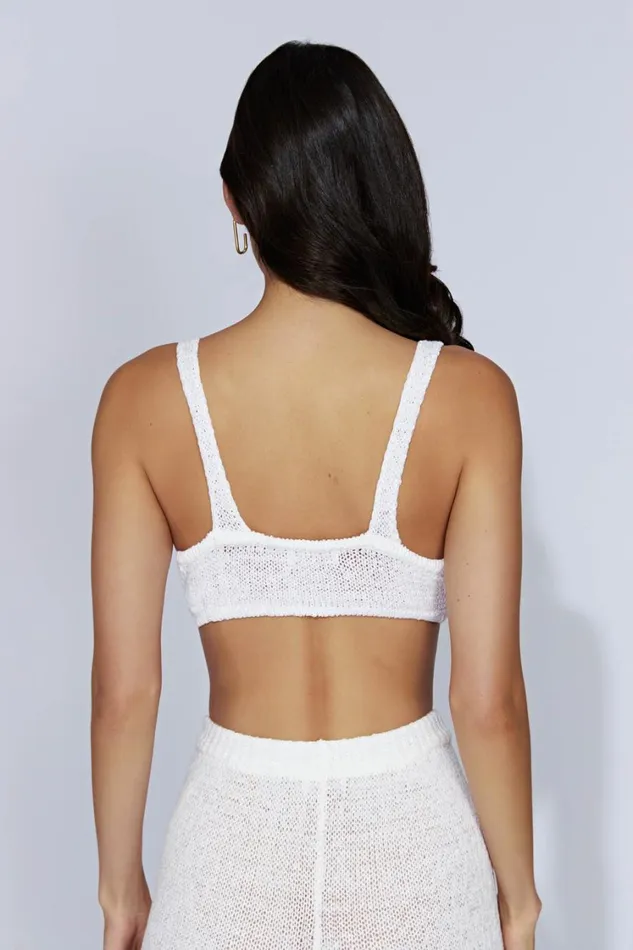 Women Meshki Tops Mary Knit Bralette 8211 White Women Meshki Tops Mary Knit Bralette 8211 White