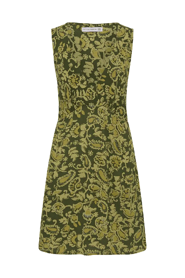 Women Nadja Mini Dress Selcetta Paisley Green Faithfull The Brand Dresses Women Nadja Mini Dress Selcetta Paisley Green Faithfull The Brand Dresses