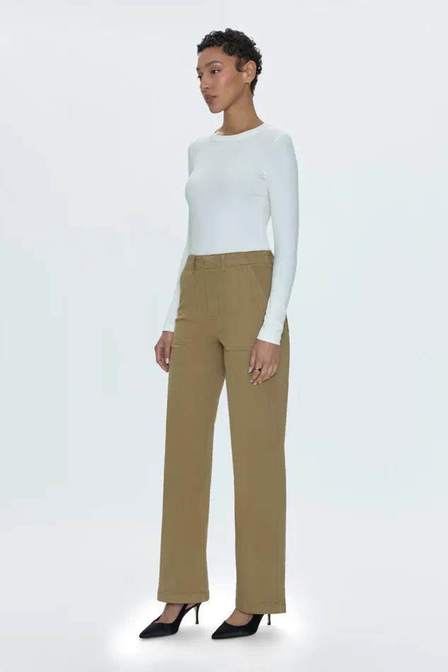 Women Nicole Wide Leg Pant 8211 Khaki Pistola Denim Pants
