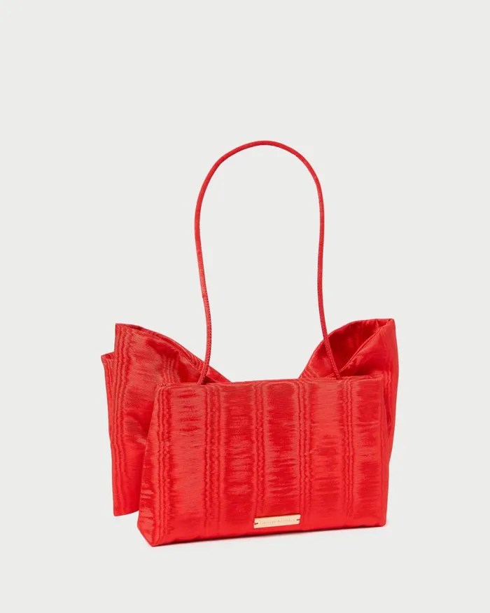 Women Shoulder Bags Loeffler Randall Valerie Red Moir Bow Clutch