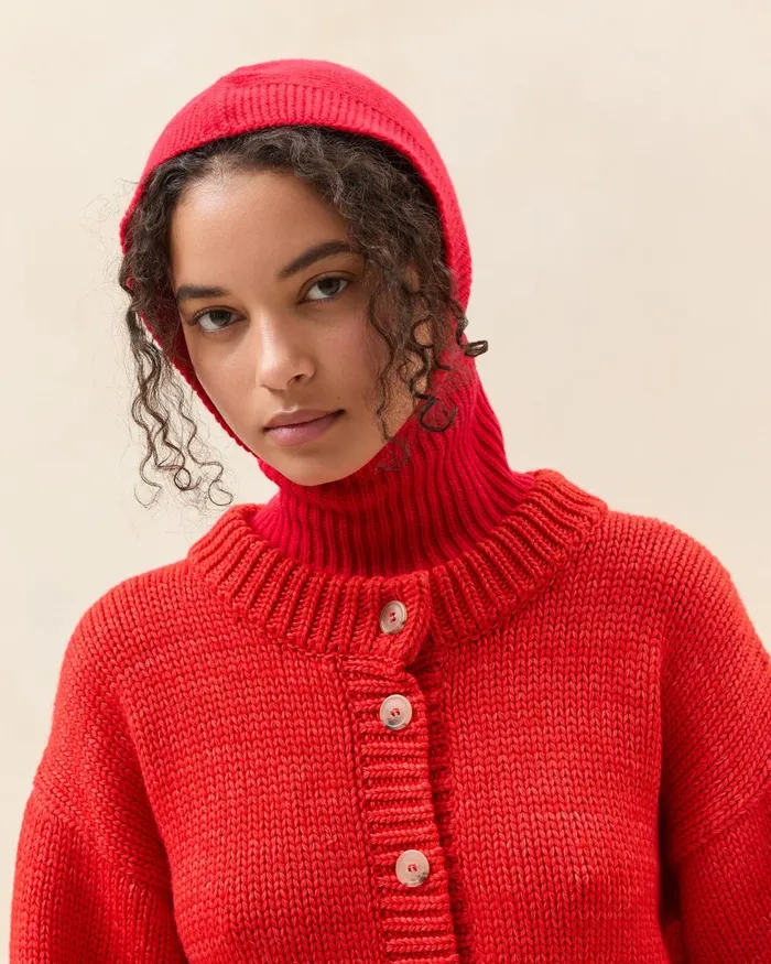 Women Soft Accessories Loeffler Randall Jimi Red Cashmere Balaclava
