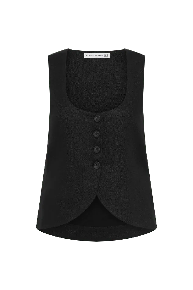 Women Stanze Vest Black Faithfull The Brand Tops Women Stanze Vest Black Faithfull The Brand Tops