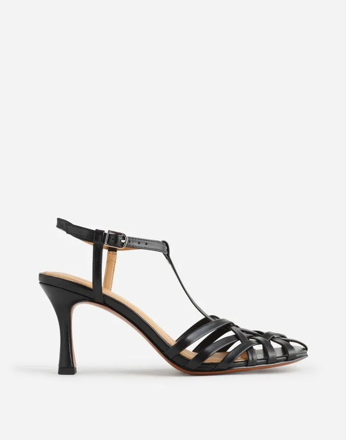 Women The Milano Heeled Sandal True Black Madewell Heels