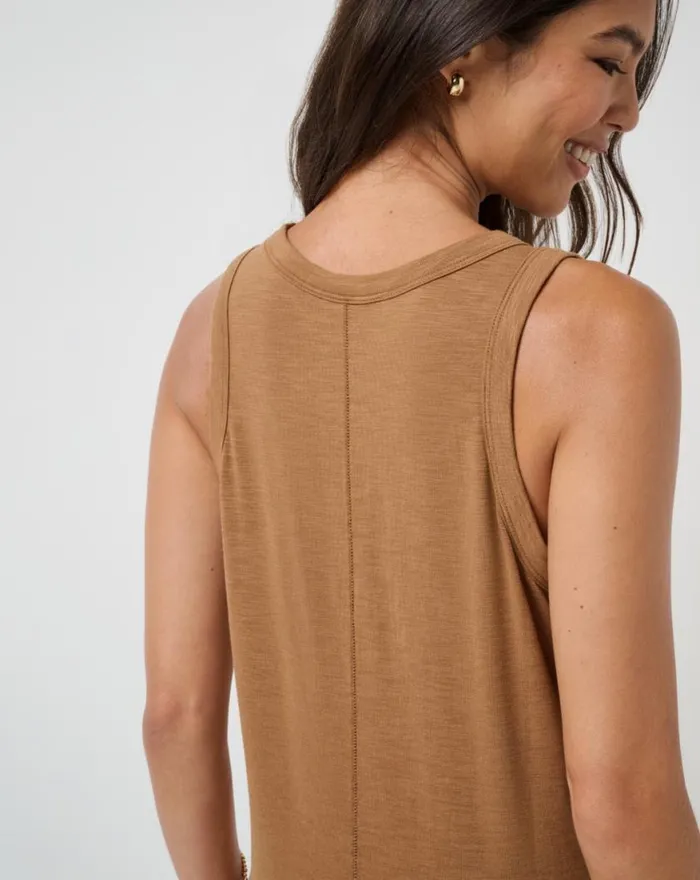 Women WOMENS CLOUD TANK 20 Chestnut TravisMathew Tees